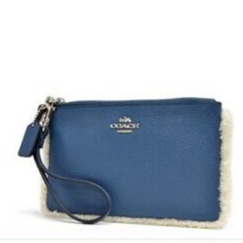 Coach Shearling Wristlet